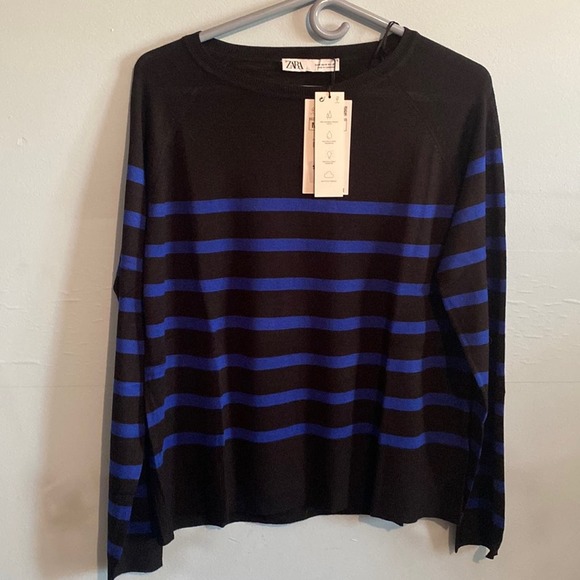 Zara striped basic knit sweater - Picture 1 of 4